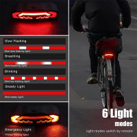 Anchtek-luz trasera inteligente para bicicleta, con intermitentes, Sensor de freno, Control remoto inalámbrico, alarma - details 0