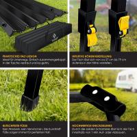 Mesa de Camping Plegable Marco de Aluminio Tablero Enganchable Ajuste de Altura Incluso - details 36