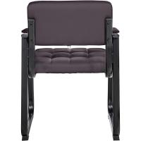 B Tapizada En Cuero Sintético I Silla De Espera con Reposabrazos I Silla Confidente con Base De Metal I Color:, Color:Negro - details 51