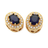 Cuentas de Espaciador Ovaladas de Bronce Dorado 18K Material de Joyería DIY de Alta Calidad - details 0