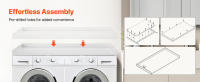 SucceBuy Encimera para lavadora y secadora, tapa de madera de 54" x 27", resistente al agua para organización y almacenamiento de lavandería, mejora el espacio y la funcionalidad - details 4