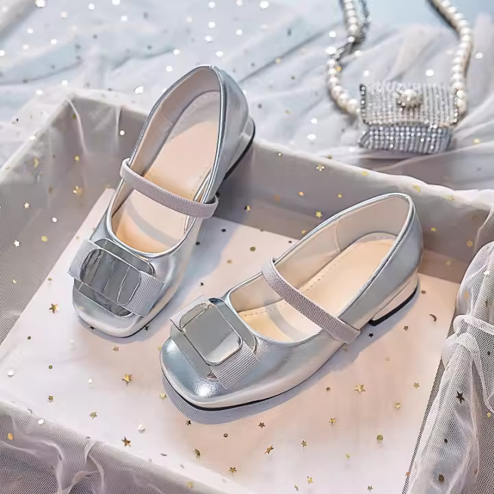 Nuevos zapatos de ballet de cabeza cuadrada francesa arco princesa tacón alto zapatos casuales solo - 1