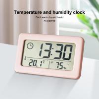 Reloj despertador Digital temperatura de escritorio LCD termómetro Digital higrómetro de escritorio calendario de fecha y hora con pilas - details 6