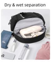 Bolsa deportiva ligera con cordón, impermeable, de gran capacidad, para Fitness, con correas ajustables de separación en seco y húmedo - details 5