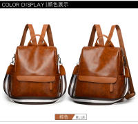 Mochila pequeña informal simple para mujer, bolso de hombro de cuero PU suave, bolso de trabajo vintage para mujer - details 3