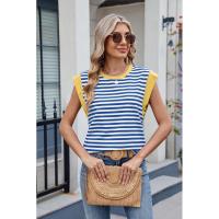 BUNO- Blusas informales holgadas a rayas para mujer, moda de verano 2025, camisas y blusas Vintage de gran tamaño para mujer, Top elegante juvenil para mujer - details 21
