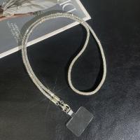 Cordón colgante con purpurina y diamantes de imitación para teléfono, cadena cruzada de estilo largo, cuerda para teléfono móvil, cadena de lujo antipérdida para teléfono móvil - details 6