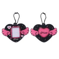 Con llavero Mini soporte para sesión fotográfica, colgante de ala de corazón de amor, decoración colgante, marco para sesión fotográfica de identificación, imagen de ídolo, tarjeta fotográfica - details 2