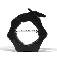 1 par de abrazaderas para barra de Fitness de 25/30mm, mancuernas hexagonales de liberación rápida, cierre giratorio, collares universales ligeros para barra Ezor - details 0