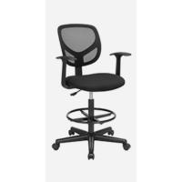 Silla giratoria de Oficina Silla de Escritorio de Malla con reposacabezas Mecanismo sincronizado y Altura Ajustable Negro - details 26