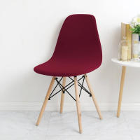 Funda de silla de concha de Color sólido, fundas elásticas baratas para sillas con respaldo corto, fundas de asiento de comedor impresas para el hogar, Bar, Hotel, fiesta y banquete - details 12