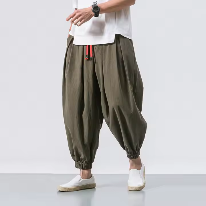 Pantalones cortos casuales para hombre, pantalones sueltos, cómodos a la moda para primavera y verano. - 1