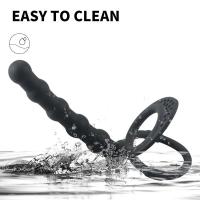 Leten Juguetes Dildo de Masaje Prostalítico de Silicona con Anillo Doble para Mujeres y Parejas - details 1