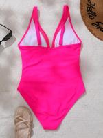 Bañador negro de una pieza para mujer, traje de baño de realce con Control de barriga, Tankini de una pieza - details 34