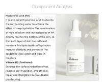2% ácido hialurónico + suero B5 hidratante nutritivo seco suave cuidado de la piel de la cara reafirmante Control de aceite esencia para el rostro multiefecto - details 4