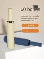 Paraguas plegable con hebilla de anillo inverso, sombrilla automática de negocios Premium, a prueba de viento y lluvia - details 6