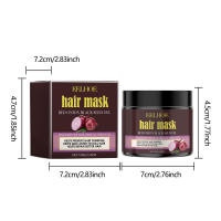 La mascarilla capilar con aceite de semilla negra de cebolla roja repara el frizz, fortalece el cabello, dejándolo suave y brillante. - details 0