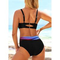 Bikinis de realce para mujer, traje de baño de cintura alta con cuello Halter, ropa de playa, 2023 - details 5