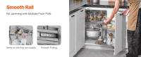 SucceBuy Organizador extraíble de esquina ciega de 18 pulgadas de ancho - Estante de 2 niveles y 4 para almacenamiento óptimo en la cocina - details 2