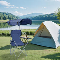 Rcynview Silla plegable Respaldo Sillas de comedor plegables Silla de oficina para reuniones Silla de camping para el hogar Taburete plegable de ocio Pesca portátil al aire libre Camping Tamaño: 50x50x90-120 cm 1 pieza - details 0
