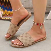 Zapatillas de mujer de talla grande, sandalias de playa con correa cruzada plana y punta de nuevo estilo - details 19