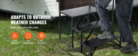SucceBuy Escalones para vehículos recreativos, escaleras antideslizantes de acero al carbono, con pasamanos, entrada segura para vehículos recreativos, remolques y caravanas - details 2