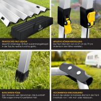 Mesa de Camping Plegable Marco de Aluminio Tablero Enganchable Ajuste de Altura Incluso - details 4