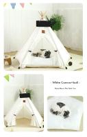 Carpa Para Mascotas Tepee Para Gatos Y Perros Casa De Perro Portátil Desmontable Lavable Con Almohada Y Tablero Para Pupusas Casa Para Gatos - details 10