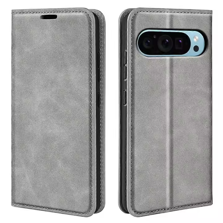 Funda de teléfono con cierre magnético táctil de cuero para Google Pixel 9 - 1