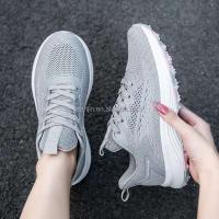 Nuevo 2025 zapatos deportivos de malla tejidos para correr en la parte superior de las mujeres precio bajo de marca - details 7