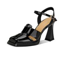 Sandalias de Cuero Genuino para Mujer Punta Afilada de Moda Tacones Altos - details 1