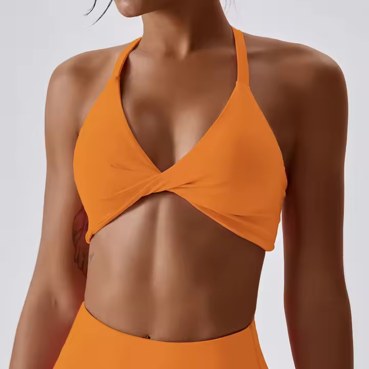 Sujetador Deportivo de Espalda Cruzada para Mujeres Top Deportivo de Yoga y Gimnasio Fitness Material de Nylon Transpirable y Hermoso - 1
