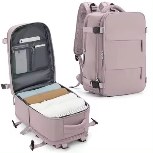 Mochila de Viaje Avión Impermeable 40x20x25 Para Hombres y Mujeres Ideal para Deportes al Aire Libre Bolsa Informal para Escuela y Computadora Portátil - 1