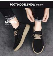 Zapatos deportivos informales a la moda para hombre, suela de goma transpirable, parte superior de PU flexible antideslizante, cierre con cordones para todas las estaciones - details 8