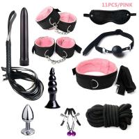 Leten-Kits de Bondage para mujeres, esposas, mordaza, látigo, pinzas para pezones, juguetes eróticos para mujeres, parejas, tienda sexual para adultos, tapón Anal, cola - details 16