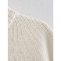 Suéter suelto de punto a rayas para mujer, jersey de manga larga con cuello redondo, ropa de calle informal, Otoño e Invierno - details 8