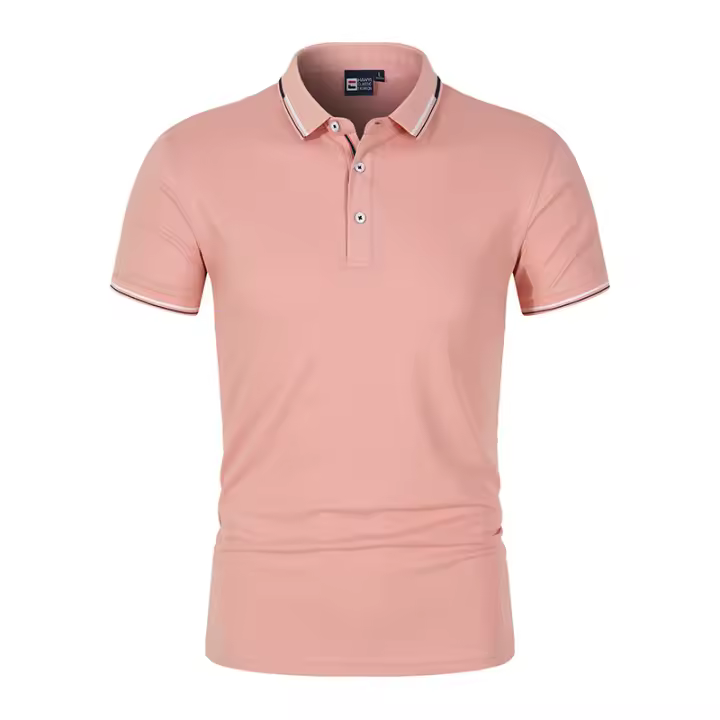 Polo de Moda para Hombre, Camiseta Vertical de talla grande con Cuello, Holgada de Manga Corta para Europa Y América - 1