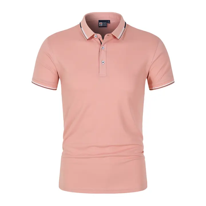 Polo de Moda para Hombre, Camiseta Vertical de talla grande con Cuello, Holgada de Manga Corta para Europa Y América - 1