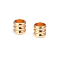 Gran Espaciador de Cilindro de Latón Dorado de 18K Accesorios para Hacer Pulseras - details 63