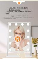 Espejo de tocador HD con 8 luces LED, rotación de 360 ° , 3 luces, toque inteligente y ajuste de brillo gratuito - details 5