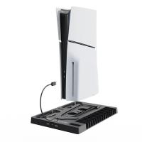 Base de refrigeración para PS5 Slim, base de carga con organizador de disco, mango, cargador de asiento, soporte para auriculares - details 4