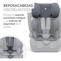 Silla de coche, Grupo 1/2/3, 9-36 kg (76-150 cm), Silla coche bebé y niños, Reposacabezas 13 posiciones, 15 meses a 12 años, Cadeira Auto, Gris - details 5