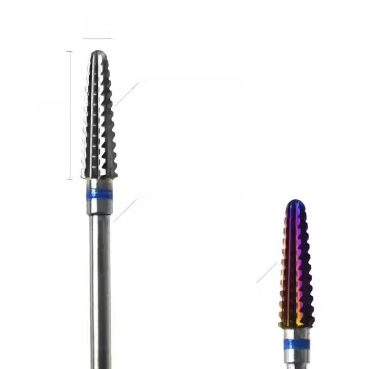HYTOOS Bit De Taladro Para Uñas De Carburo Tungsteno Cono Para Limpieza De Cutícula Accesorio De Manicura Herramienta De Pulido Rotatorio - 1