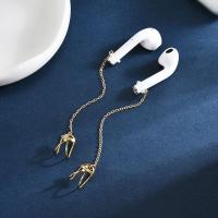 2 unids/par decoración de oreja auriculares cadenas antipérdida Clip de oreja perla cadenas para auriculares pentagrama joyería auriculares Clip de cadena - details 1