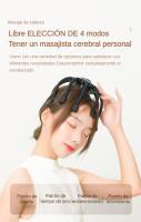 Masajeador de Cuero Cabelludo MUKASI, Masajeador Eléctrico de Cabeza con Música Bluetooth, 10 Puntos de Vibración, 4 Modos Ajustables, Recargable y Portátil para Aliviar Dolor y Ansiedad, Relajar Estrés y Tensión, Sueño Profundo, Regalo - details 4