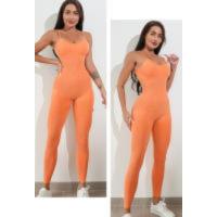 Mono de yoga sin costuras Mujer Correa de espagueti Ocio Entrenamiento Gimnasio Leggings Sujetador acolchado Monos de una pieza - details 4