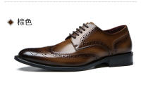Caballero de cuero genuino tallado, zapatos de cuero para hombres, zapatos de vestir de negocios - details 22