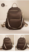 Mochila de moda para mujer, bolsos resistentes a la suciedad, elegantes bolsos traseros de Color café, bolsos de libros informales con estilo para niñas, bolsillos espaciosos antirrobo - details 19