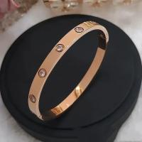 Fashion Round Cubic Zirconia Bracelets For Women Men Gold Silver Color Metal Classic Bracelet Party Daily Jewelry - details 3