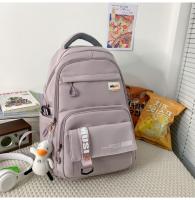Mochila informal de gran capacidad, nueva versión coreana, pequeña mochila fresca y de moda, Mochila japonesa simple de color sólido - details 43